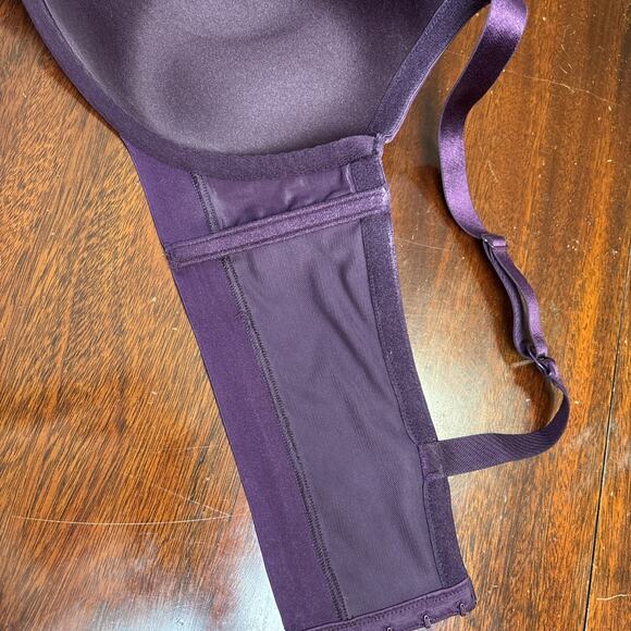 Lane Bryant Cacique Bra Size 42DDD Lightly Lined Balconette Purple Satin Wired - Picture 8 of 9